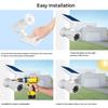 JIAXIZ Solar Security Outdoor Motion Sensor, Dummy Camera IP66 Waterproof, Solar Powered Security Light for Yard Garden Garage Illumination and Protection White view 4