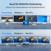 WAVLINK DisplayLink Laptop Docking Station - Quad Monitor 5K/4K @60Hz, 100W Charging - Thunderbolt 4/3, USB-C/A - M1 M2 Mac/Windows/Chrome/Ubuntu - 4 HDMI, 4 DP, 180W Power, SD 4.0 CR, 2.5Gbps LAN view 3
