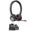 Yexatel Wireless Headset with Noise-Canceling Mic & 40H Talk Time  Bluetooth Office Headset for Teams/Zoom/3CX, Fast-Charging Stand, Mic Mute, Lightweight Design (Y891BTD) view 1