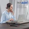 Yexatel Wireless Headset with Noise-Canceling Mic & 40H Talk Time  Bluetooth Office Headset for Teams/Zoom/3CX, Fast-Charging Stand, Mic Mute, Lightweight Design (Y891BTD) view 4