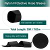 Nylon Protective Sleeve Cable Chain Torch Hydraulic Hose Protector Cutting Wire Cover Management Wrap for Cord Tig Welding, 2" ID, 25' Length, Black view 2