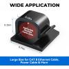 Large Cable Clips 40pcs with Strong Adhesive Tapes,Wire Holder Organizer Cord Management for Car, Office and Home (Black- L05(40PCS)) view 4