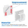Large Cable Clips 40pcs with Strong Adhesive Tapes,Wire Holder Organizer Cord Management for Car, Office and Home (Clear- L06(40PCS)) view 2