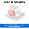 Large Cable Clips 40pcs with Strong Adhesive Tapes,Wire Holder Organizer Cord Management for Car, Office and Home (Clear- L06(40PCS)) view 4