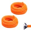 Split Loom Tubing Wire Conduit, Orange Corrugated Cable Protection Pipe, Tidy Tube for TV, Electric, Garden Lights (OD 13mm, 19.6 Ft) view 1