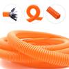 Split Loom Tubing Wire Conduit, Orange Corrugated Cable Protection Pipe, Tidy Tube for TV, Electric, Garden Lights (OD 13mm, 19.6 Ft) view 3