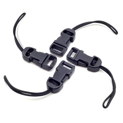 Padwa Lifestyle 4 Pcs Black Quick Release Camera Strap QD Loops Connector Adapter - Camera Quick Release Clip Compatible for All Compact Digital Cameras,Binoculars, Drone Remote Control and USB Stick