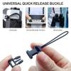 Padwa Lifestyle 4 Pcs Black Quick Release Camera Strap QD Loops Connector Adapter - Camera Quick Release Clip Compatible for All Compact Digital Cameras,Binoculars, Drone Remote Control and USB Stick view 3
