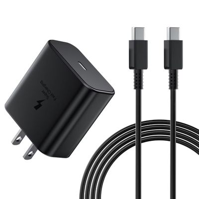 IBERLS 45W USB C Super Fast Charger, PD PPS Wall Charger Block for Samsung Galaxy S25 S24 S23 S22 Ultra Plus, Z Fold Flip 6, Tab S9/S8, with 5ft Type C to C Cable