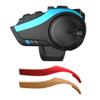 Motorcycle Helmet Bluetooth Intercom Kit, HY-2 Motorbike Helmet Intercom Interphone Headset with DSP/CVC Noise Cancellation, 2000m 6 Riders Group Helmet Intercom, with FM Radio (1 Pack) view 1