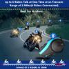 Motorcycle Helmet Bluetooth Intercom Kit, HY-2 Motorbike Helmet Intercom Interphone Headset with DSP/CVC Noise Cancellation, 2000m 6 Riders Group Helmet Intercom, with FM Radio (1 Pack) view 3