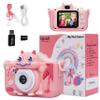 iMisH Upgrade 48M Kids Camera for Girls Boys Age 3-9, 1000mAh Large Battery with 1080p Video Camera for Kids - Shockproof Silicon Case and 32GB TF Card, Toddler Camera for Selfie (Pink) view 1