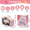iMisH Upgrade 48M Kids Camera for Girls Boys Age 3-9, 1000mAh Large Battery with 1080p Video Camera for Kids - Shockproof Silicon Case and 32GB TF Card, Toddler Camera for Selfie (Pink) view 2