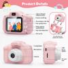 iMisH Upgrade 48M Kids Camera for Girls Boys Age 3-9, 1000mAh Large Battery with 1080p Video Camera for Kids - Shockproof Silicon Case and 32GB TF Card, Toddler Camera for Selfie (Pink) view 3