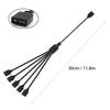 Jstincal 1-to-5 ARGB Splitter Cable, ARGB Cable, 5V 3 Pin Addressable RGB Extension Cable ARGB LED Sync Cable for Computer Chassis CPU Cooler and 5V ARGB Fan (1 Pack) view 3