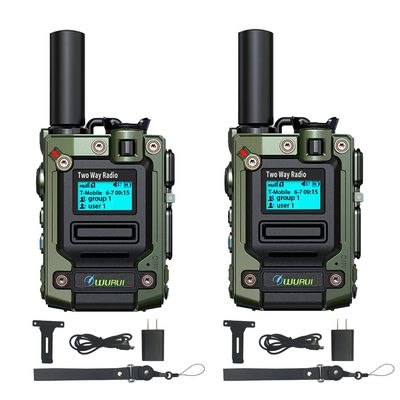 Wurui TXQ K300 Global-ptt 4G POC walkie Talkie for Adults Long Range intercom 1000 Miles Distance Network Two Way Radio (2green)