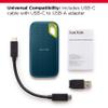 SanDisk 4TB Extreme Portable SSD - Up to 1050MB/s, USB-C, USB 3.2 Gen 2, IP65 Water and dust Resistance, Updated Firmware, Monterey - External Solid State Drive - SDSSDE61-4T00-G25M view 3