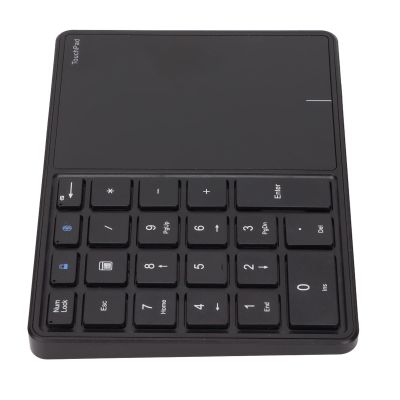 KIMISS 2 in 1 Number Pad Touchpad 22 Keys BT4.2 2.4G Type C Charging 500mAh Battery Numeric Keypad Number Pad (Black)