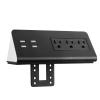 Desk Edge Mount Power Strips with USB Ports-UL Plug Outlets 1250 Joulets Surge Protector Tabletop Power Sockets for Nightstand/Home Office/Dormitory 4 USB Ports & 3AC Outlets view 1