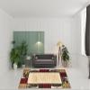 8' X 10' Ivory Southwestern Power Loom Stain Resistant Area Rug view 2