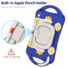 Case Cover Case Compatible with iPad 10th Generation 10.9 inch Case 2022 Release Cute Cat Case Compatible with Kids Friendly Protective Cover Drop-Proof Shock-Proof W Rotating Kickstand+Handle+Shoulde view 3