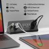 Nightstand Edge Mount Power Strip with USB-C Ports Tabletop Surge Protector Desk Clamp Power Sockets with 3 AC Outlets &4 Fast Charging USB Ports for Home Office Hotel and Dormitory (Black(2-Pack)) view 2