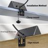Nightstand Edge Mount Power Strip with USB-C Ports Tabletop Surge Protector Desk Clamp Power Sockets with 3 AC Outlets &4 Fast Charging USB Ports for Home Office Hotel and Dormitory (Black(2-Pack)) view 4