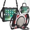 Case Cover Case Compatible with iPad Air/Air2/Pro 9.7/2017/2018 Cute Cat Case Compatible with Kids Friendly Protective Cover Drop-Proof Shock-Proof W Rotating Kickstand+Handle+Shoulder Strap Tablet Co view 1