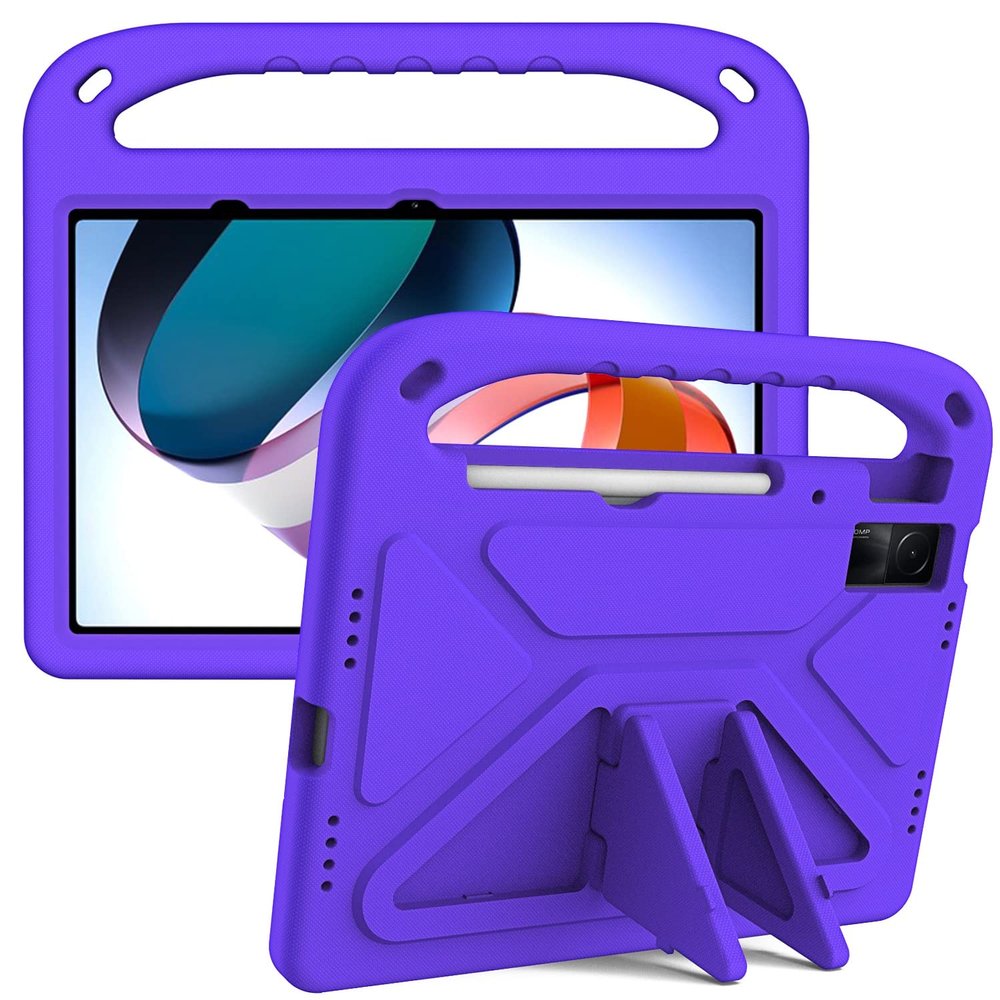 SGTD Case Cover Kids Case Compatible with Xiaomi Redmi Pad 10.61 inch Released 2022,Light Weight Shock Proof Handle Stand Kids Friendly Protective Cover Case Tablet Cover (Color : Purple)