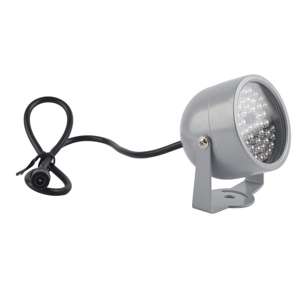 Kuuleyn Camera IR Light, Infrared Illuminator, Ir Illuminator, Waterproof Infrared Night Vision Light for Security CCTV Camera (Silver)
