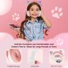 DVUIYYL Kids Headphones for School, Bluetooth Wireless Headphones with Microphone, Cat Ear Headphone for Girls and Boys view 3