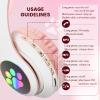 DVUIYYL Kids Headphones for School, Bluetooth Wireless Headphones with Microphone, Cat Ear Headphone for Girls and Boys view 4