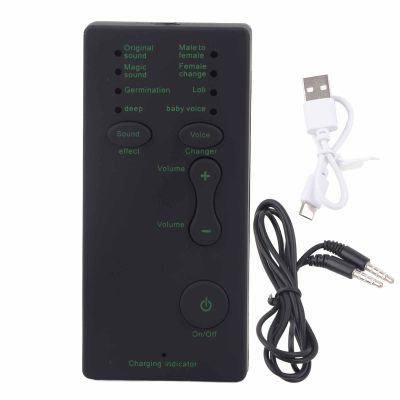 Scream Voice Changer, Portable Live Sound Card, External Live Broadcast Sound Card Ghostface Voice Changer with 4 Sound Effects Suitable for Recording, Online Singing Chatting