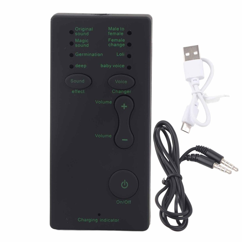 Scream Voice Changer, Portable Live Sound Card, External Live Broadcast Sound Card Ghostface Voice Changer with 4 Sound Effects Suitable for Recording, Online Singing Chatting