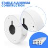 ENS Custom Drilling Junction Box for Security Cameras - Aluminum Enclosure - Dome/Turret/Bullet/Fisheye Cameras Base, 2 Side and 1 Bottom 3/4" Holes - White, 4.5" Diameter, 2 Pack view 4