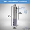 Proxicast Starlink Antenna Adapter for J-Max Antenna Mounts - Stainless Steel Coupler for V2 Rectangular Starlink Satellite Dish Antenna (ANT-800-SA1) view 3