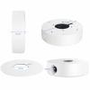 ENS Custom Drilling Junction Box for Security Cameras - Aluminum Enclosure - Dome/Turret/Bullet/Fisheye Cameras Base, 2 Side and 1 Bottom 3/4" Holes - White, 5.9" Diameter, 4 Pack view 2