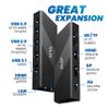 RVP+ Docking Station 3 Monitors, 12-in-1, Triple Display-4K HDMI Dual Monitors & VGA, 5Gbps USB-C/A Data Transfer, USB 3.0, 100W Laptop-Charging, Gigabit Ethernet, Audio, SD/TF Dongle (RVP-MCY93) view 4