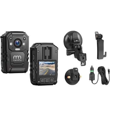 CammPro 1440P Police Body Camera,128G Memory,Waterproof Body Worn Camera,Premium Portable Body Camera with Audio Recording Wearable,Night Vision,GPS for Law Enforcement (I826 Pro 128G) | CammPro Body Worn Camera Accessories Bundle Kit for Body Camera