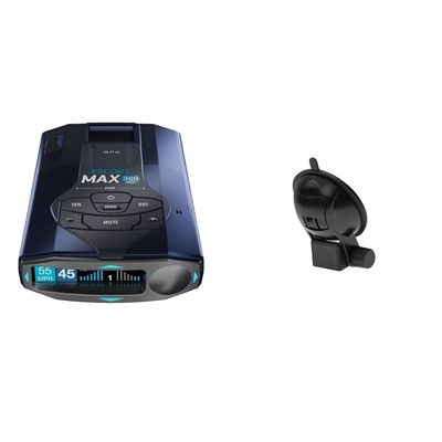 Escort MAX 360 MKII Radar Detector with EZ Mag Mount - Exceptional Range, True 360 Awareness, AutoLearn Intelligence Rejects False Alerts, Sleek Magnetic Mount for Escort Models