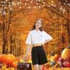 MAQTT 7X5FT Autumn Thanksgiving Photography Background Forest Autumn Harvest Pumpkin Baby Bathing Children's Birthday Party Backdrop Banner Props Photo view 4