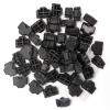 QSFPTEK 50pcs RJ45 Anti-Dust Cover Cap, RJ45 Network Switch Ethernet Port Silicone Plug Cover, Black RJ45 Protector Stopper Cap for Copper RJ45 Computer Hubs Switches Routers Slot view 1