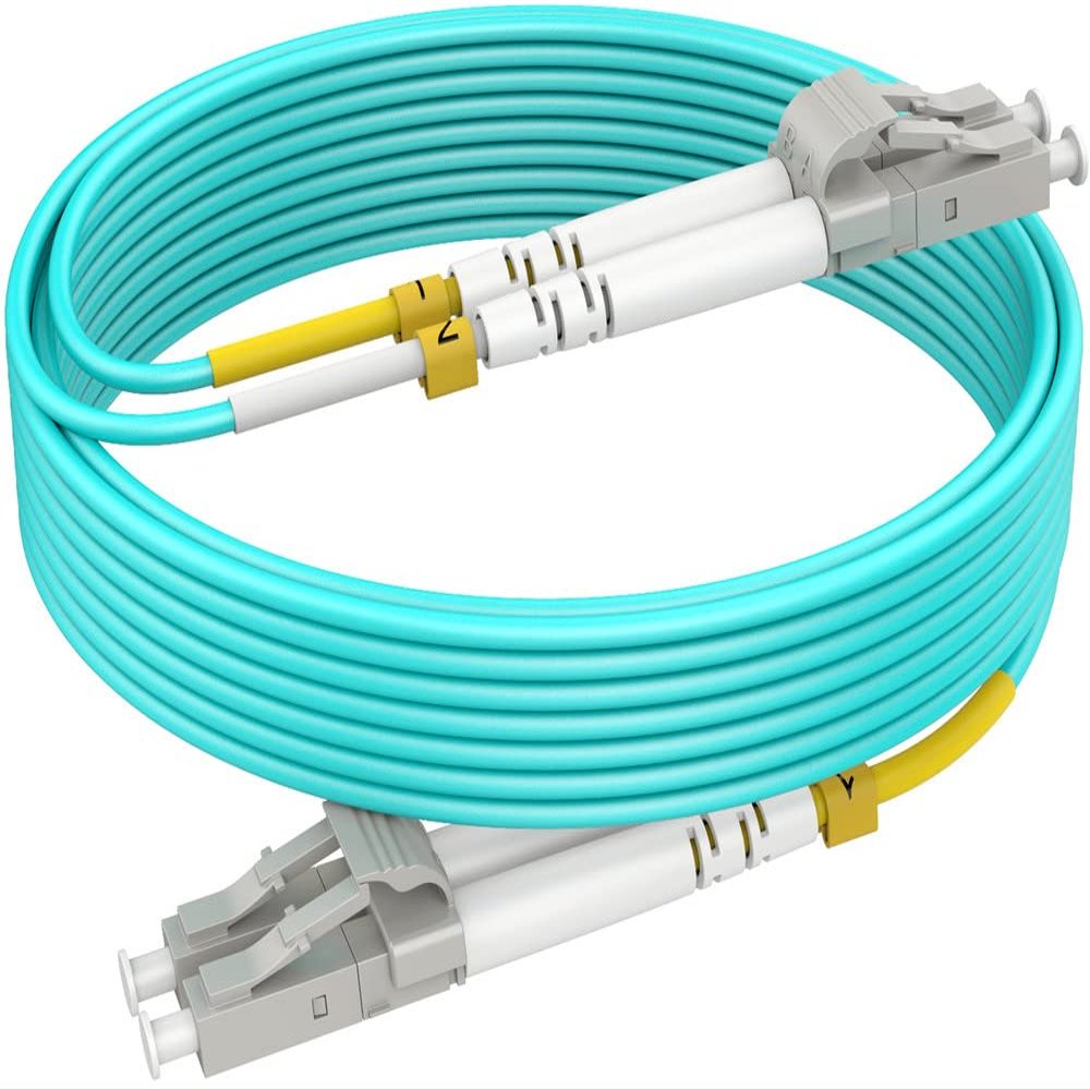 0.5m(1.6ft) OM3 Fiber LC to LC, Multimode Fiber Patch Cable, Options 7inch~500ft, 40GB, LSZH, 