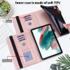 VODEFOX Case for Lenovo Tab M10 Plus 3rd Gen Case 10.6 Inch 2022,Cute Embossed Lace Flower PU Leather Kickstand Flip Cover with Card Solts Elastic Loop Band for Lenovo Tab M10 Plus 3rd Gen - Golden view 3