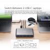 ATEN US3311 2-Port USB-C KVM Switch 2 PC 1 Monitor DisplayPort Out - 8K / 4K - 144hz 120Hz 60Hz 4-Port USB 3.2 DP 1.4 PD 3.0 for Windows PC and Mac view 3