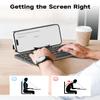 SIKAI CASE Foldable Bluetooth Keyboard with Magnetic Stand,Aluminum Alloy Mini Quiet Folding Portable Lightweight Travel Rechargeable Pocket for Tablet,iPad, Phones, Black view 3