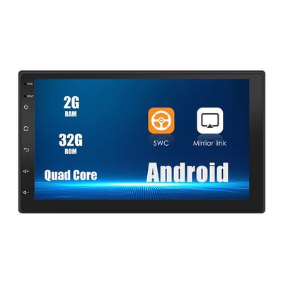 KUNFINE Universal Android Autoradio FM Radio Car Navigation Stereo Pad Multimedia Player GPS 7" IPS Touch Screen Display BT WiFi 1 Din Headunit Tablet Quad Core 2G+32G