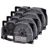 USUPERINK 4 Pack Compatible for XR-12SR XR-12SR2S Black on Silver 12mm Label IT Tape Cartridge for KL-G2 KL-60 KL-100 KL-120 KL-750 KL-780 KL-7000 EZ Label Printer view 1