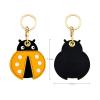 Fruits Animals Cute GPS Airtag Keychain Finder Tracker with Key Ring Cover Leather Keychain Case Holder Apple Air Tag-ladybug view 3