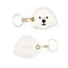 COLORFUL BLING Fruits Animals Cute GPS Airtag Keychain Finder Tracker with Key Ring Cover Leather Case Holder Apple AirTag-teddy view 1